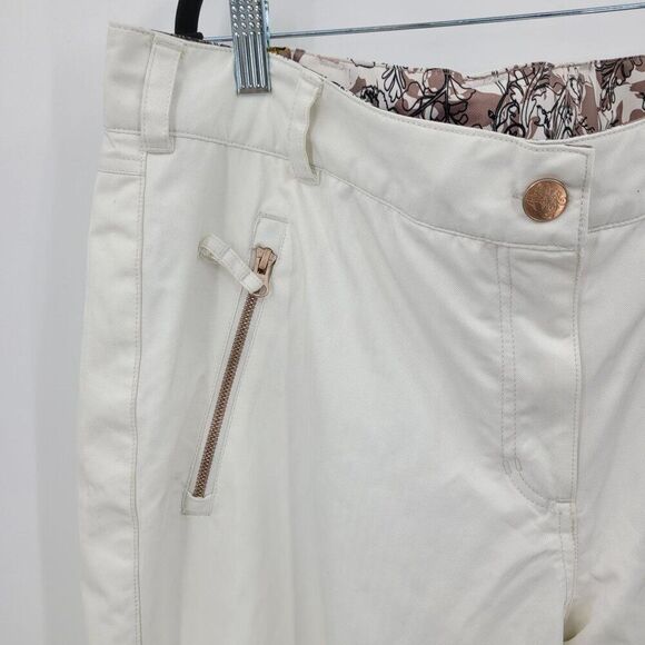 Obermeyer Ladies16 White Delia Snow Pants Snowboarding Winter Sportswear Skiing - Picture 5 of 13